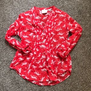 Cheetah blouse Anthropologie|Maeve